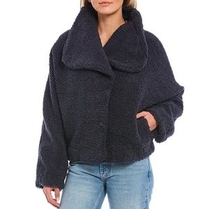 Free People Izzy Wrap Teddy Plush Jacket